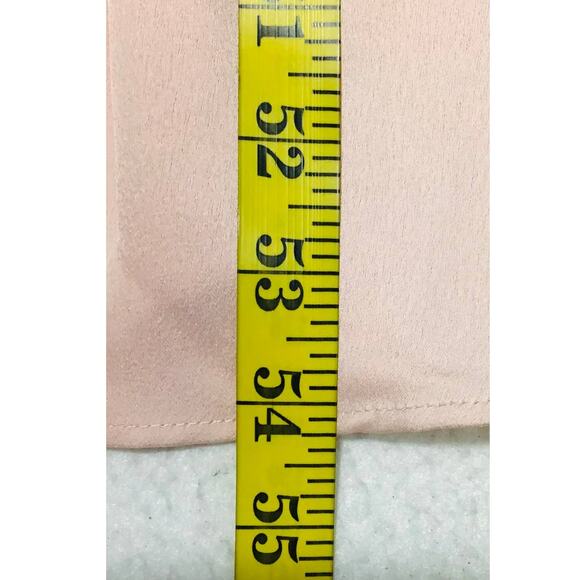 DKNY SZ 6 S Pink Satin V-Neck Faux Wrap High-Low Midi Dress NWT B153 - Picture 8 of 8